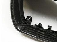 Porsche dry carbon mirror caps, close-up of the weave, view 5