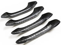 Porsche carbon fiber door handle covers, close-up of the weave, view 4