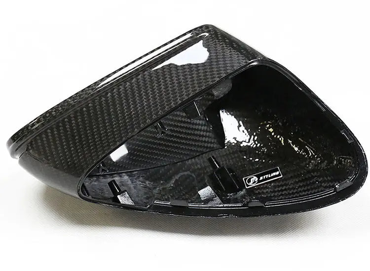 Porsche dry carbon mirror caps, close-up of the weave, view 2