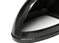 Porsche dry carbon mirror caps, close-up of the weave, view 5