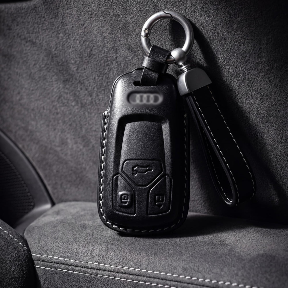 Audi leather key fob cover, view 4