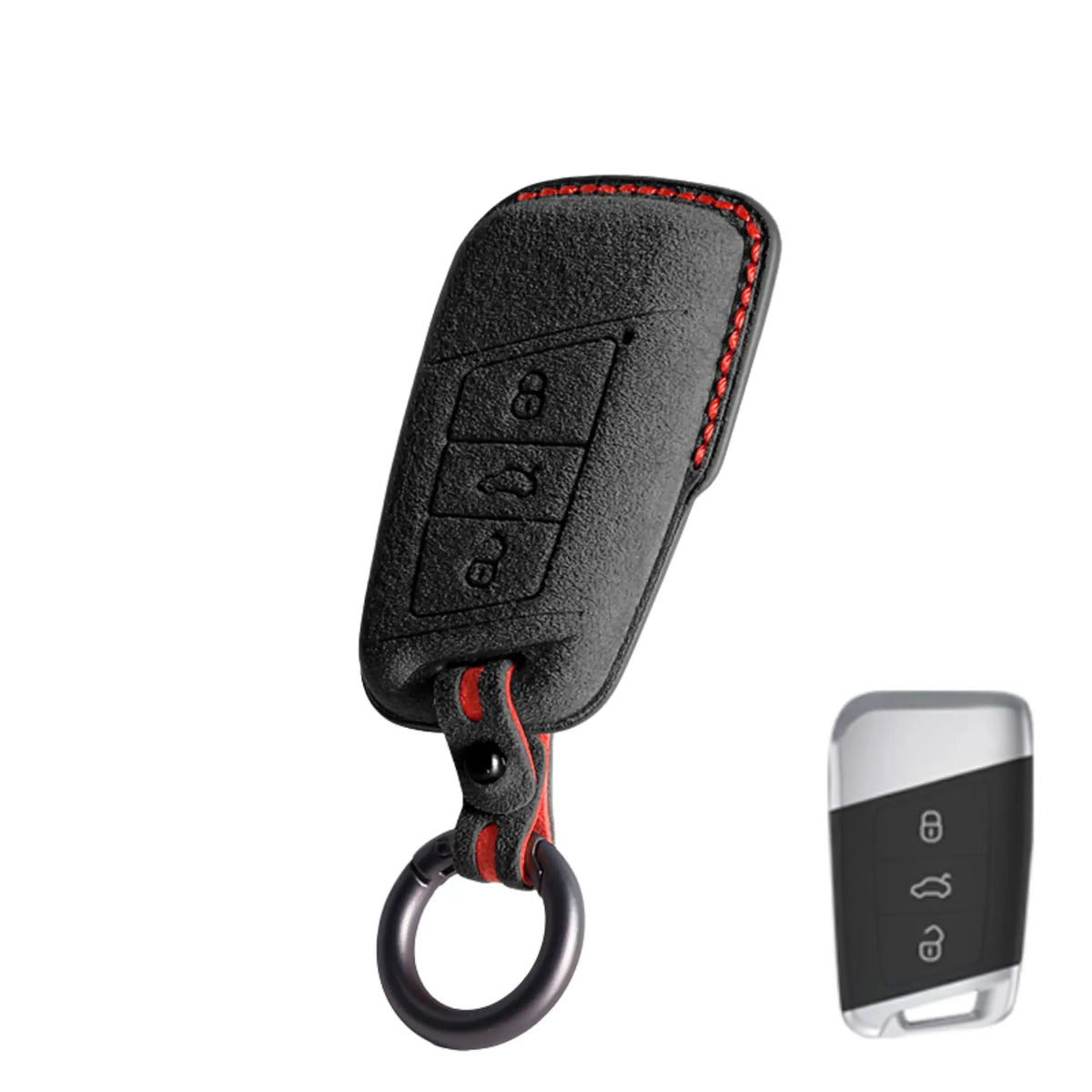 Key fob cover in Alcantara suede