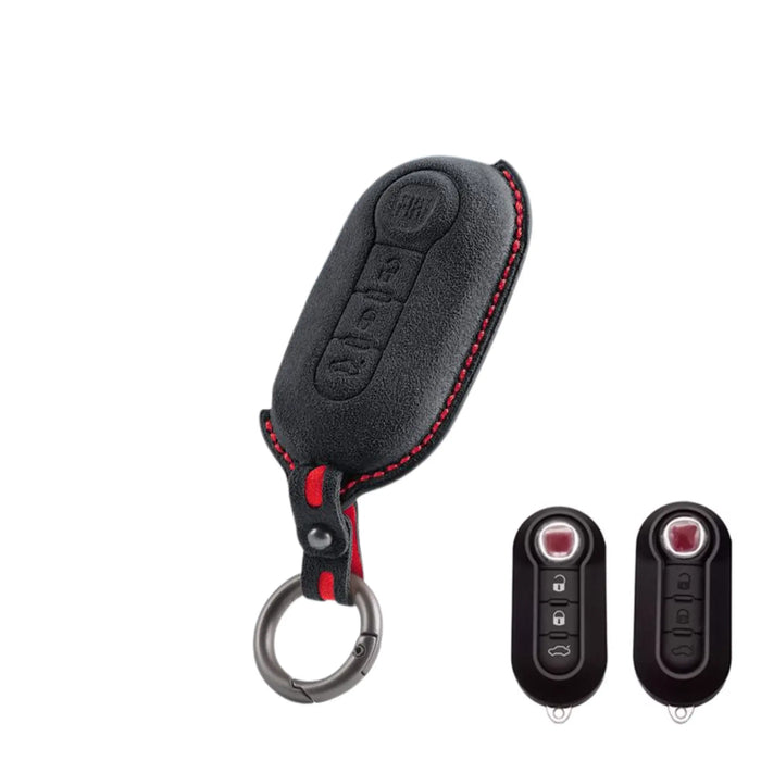 Fiat key fob cover in Alcantara suede