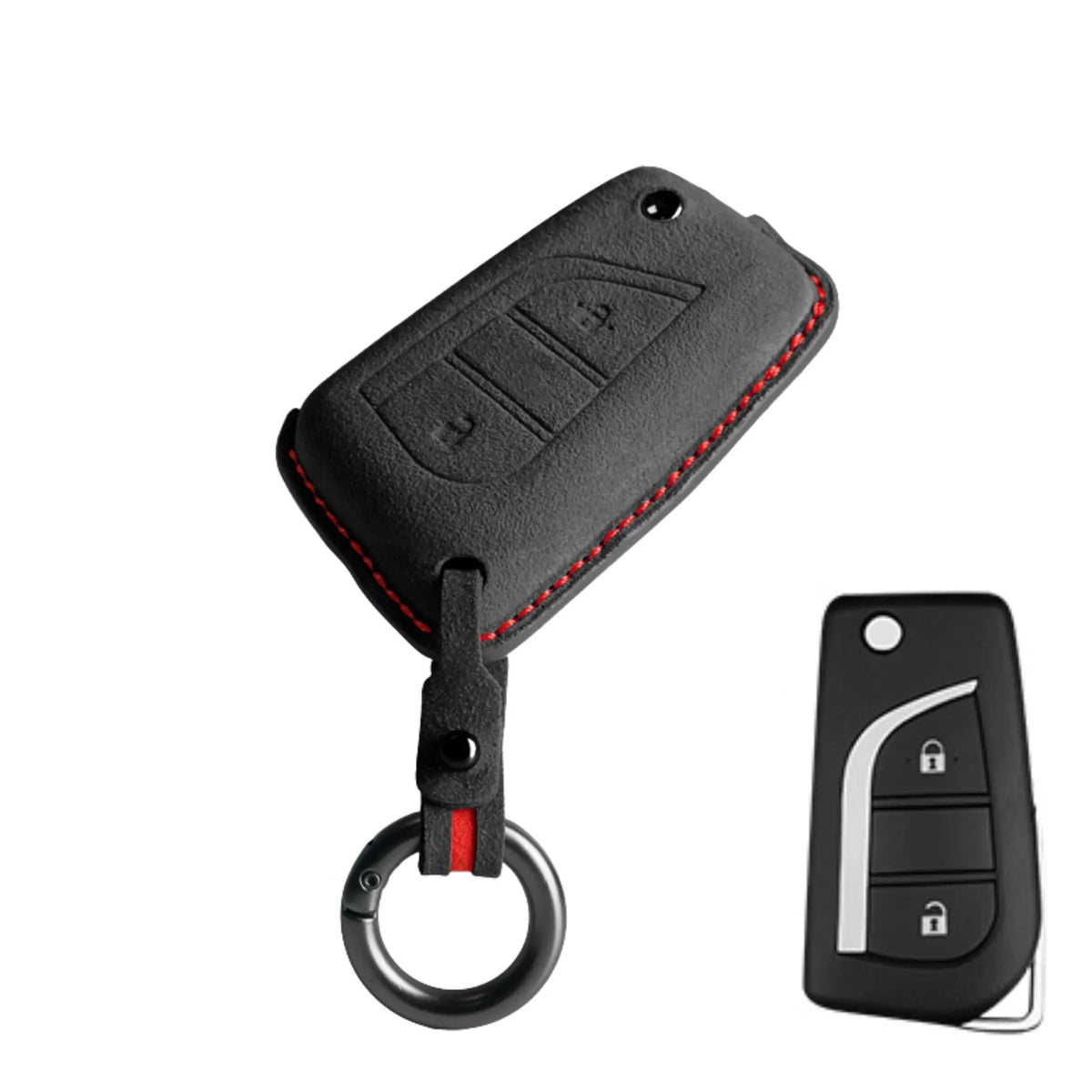 Toyota key fob cover in Alcantara suede - Type M