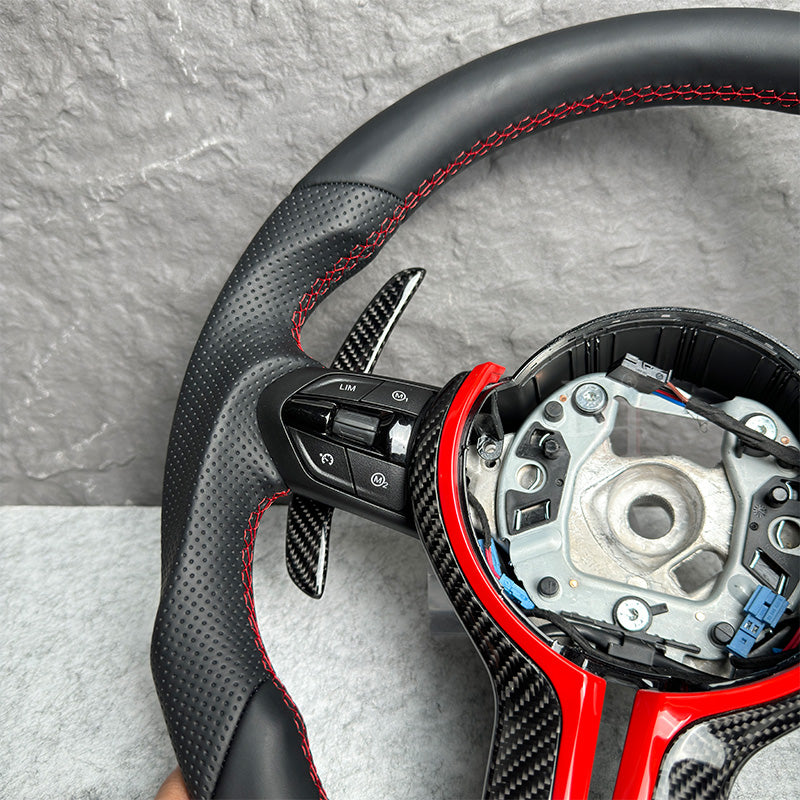 BMW STEERING WHEEL | FLAT BOTTOM | LEATHER