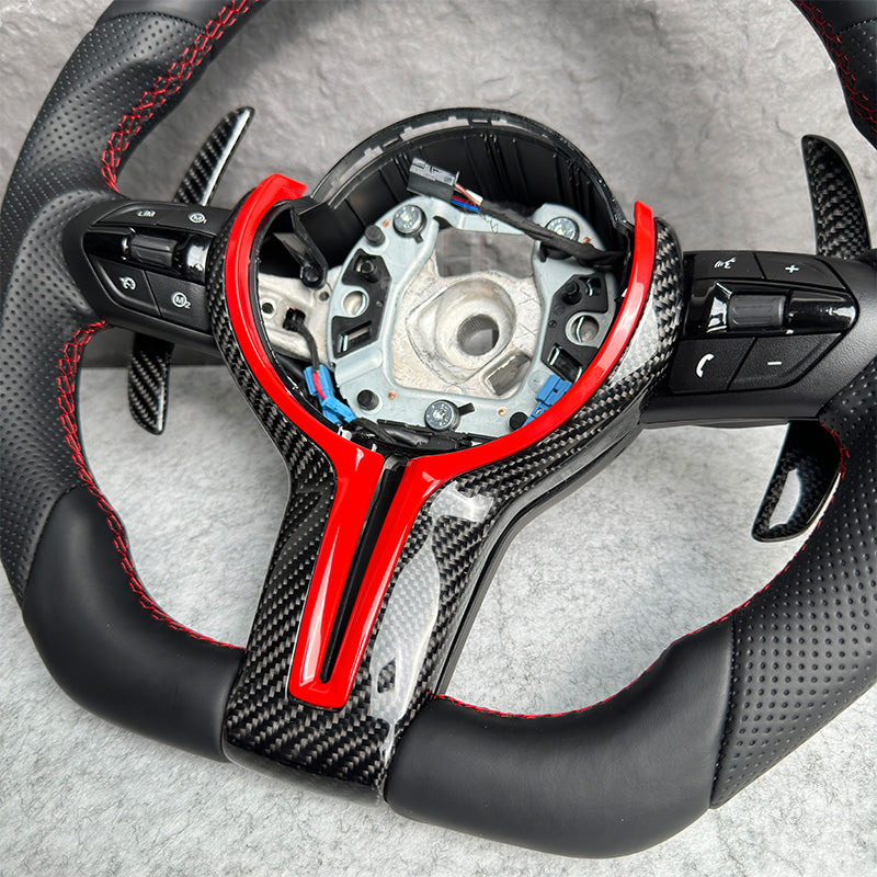 BMW STEERING WHEEL | FLAT BOTTOM | LEATHER