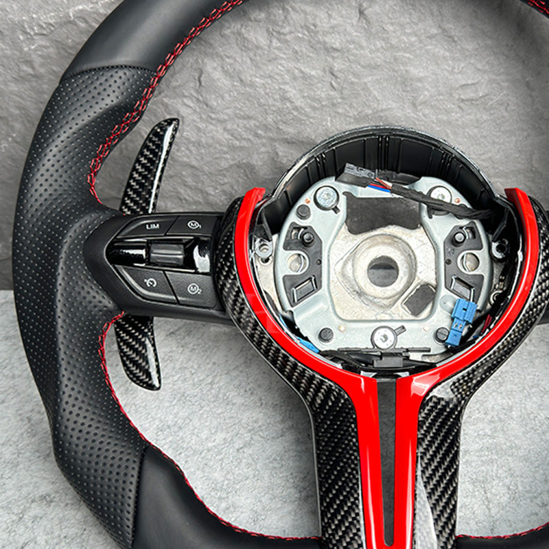BMW STEERING WHEEL | FLAT BOTTOM | LEATHER