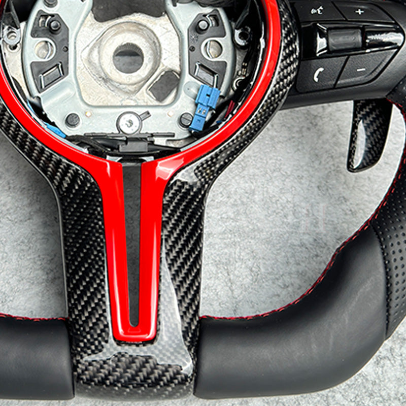BMW STEERING WHEEL | FLAT BOTTOM | LEATHER