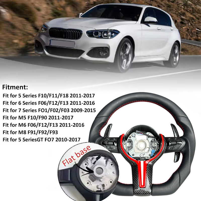 BMW STEERING WHEEL | FLAT BOTTOM | LEATHER