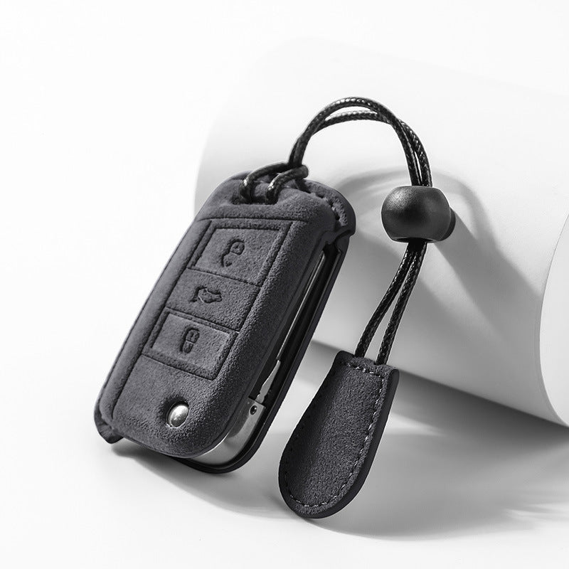 Volkswagen Alcantara key cover for VW flip key – black