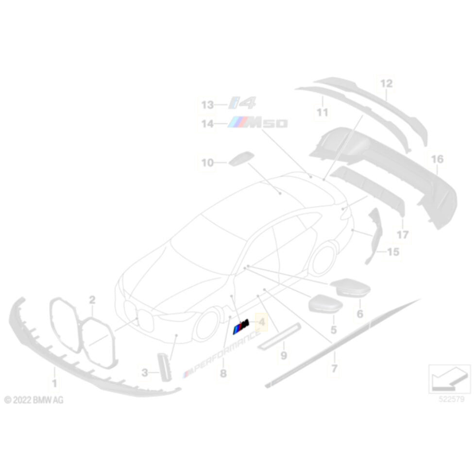 BMW M badge dimensions and OEM placement guide