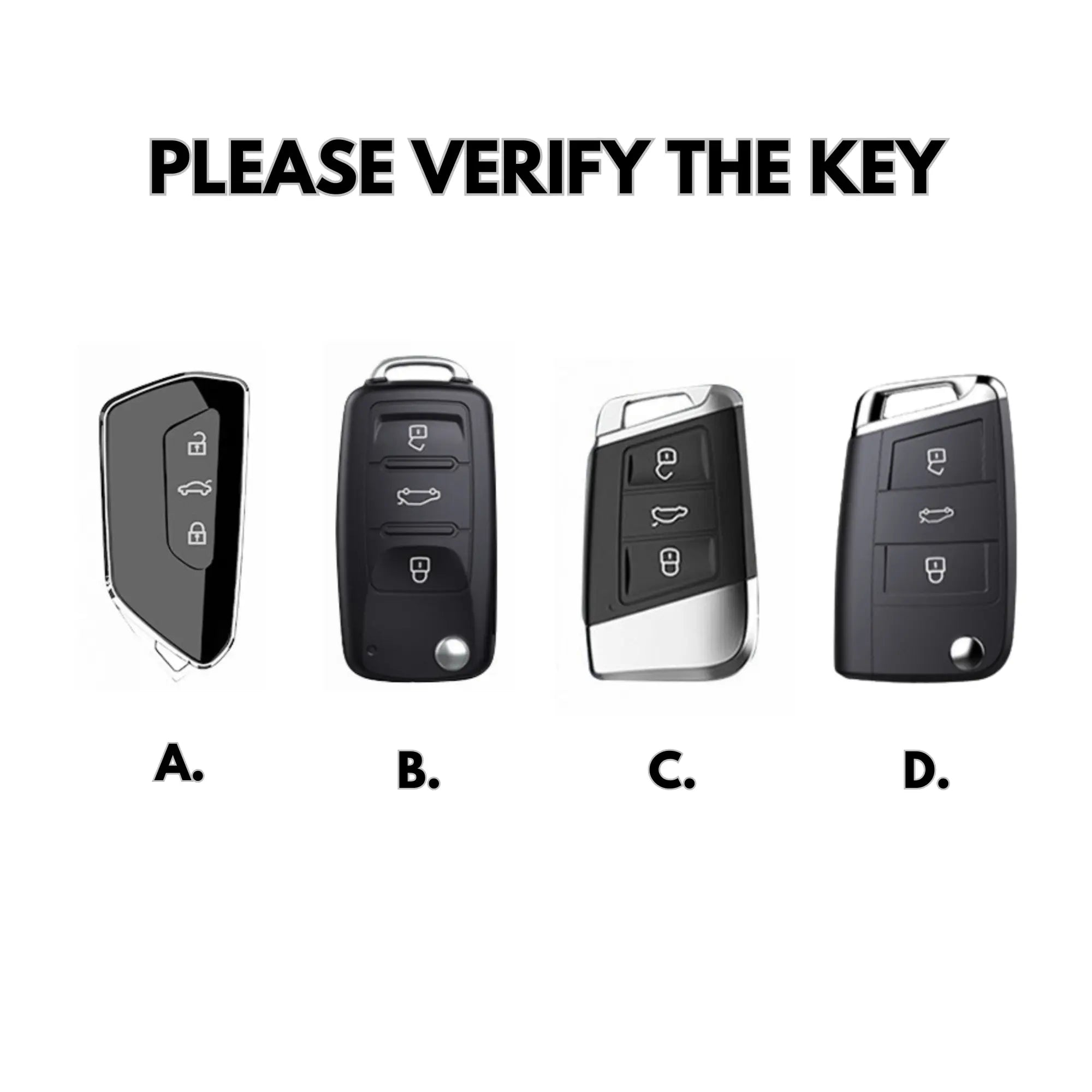 VW key fob compatibility guide – Volkswagen smart key types A, B, C, D