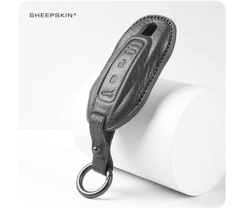 Porsche Type C sheepskin key cover - Black