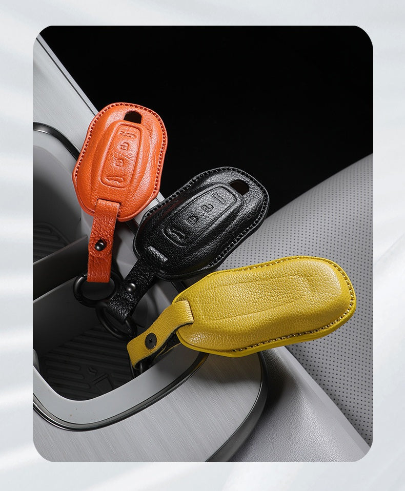 Porsche Type C sheepskin key cover - colors in car interior