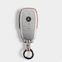 Mercedes-Benz Alcantara suede key fob cover in light grey