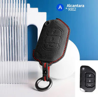 Jeep Alcantara suede key fob cover in black