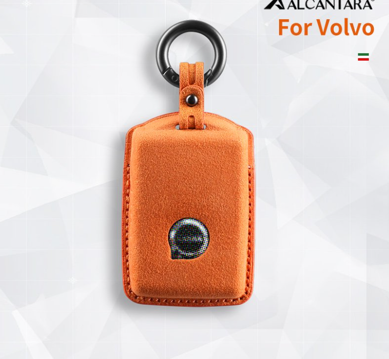 Volvo-Schlüsselhülle | Alcantara-Wildleder | Schlüsselanhänger-Schutz