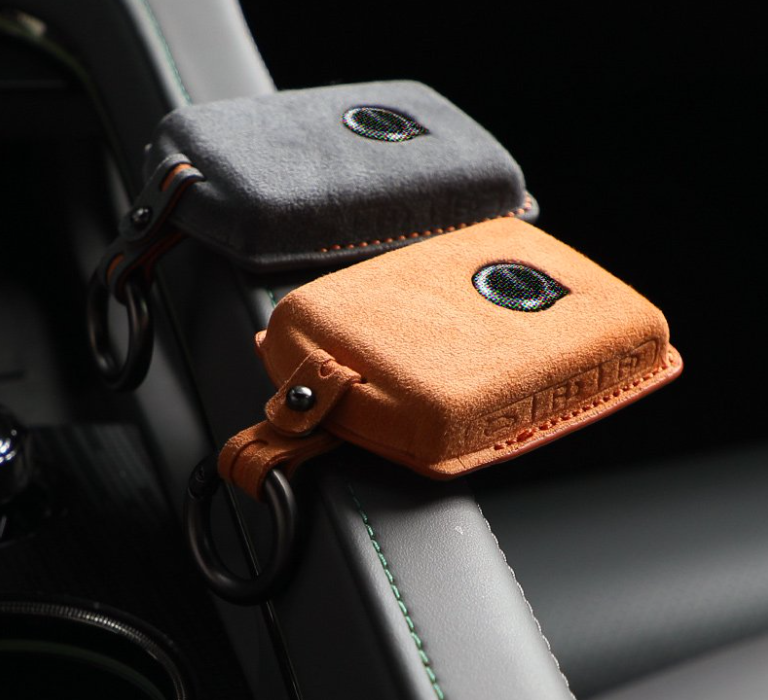 Volvo-Schlüsselhülle | Alcantara-Wildleder | Schlüsselanhänger-Schutz