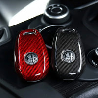 Alfa Romeo carbon fiber key fob cover, view 3