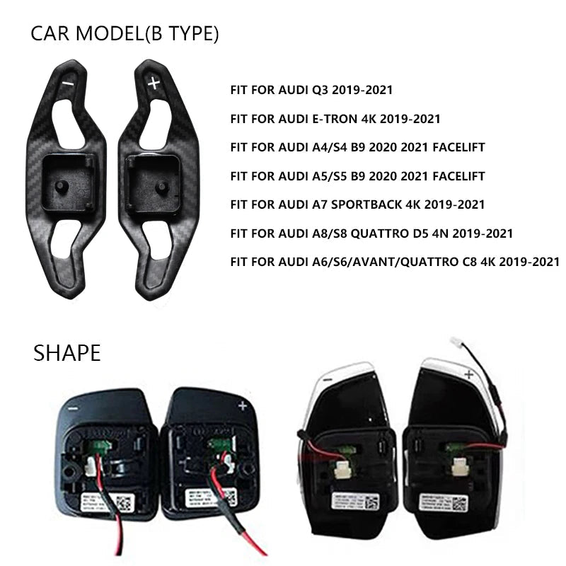 AUDI CARBON FIBER URUS STYLE PADDLE SHIFTS - Jonparts