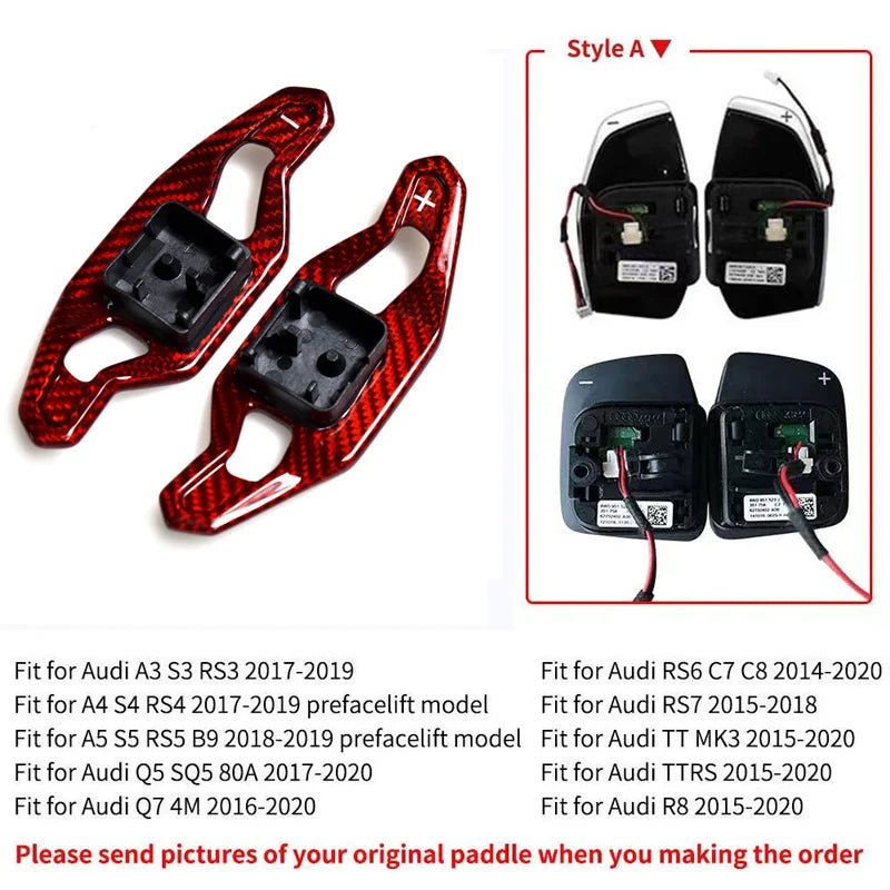 AUDI CARBON FIBER URUS STYLE PADDLE SHIFTS - Jonparts