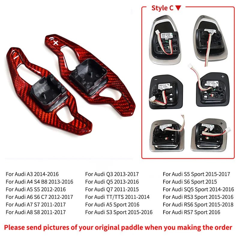 AUDI CARBON FIBER URUS STYLE PADDLE SHIFTS - Jonparts