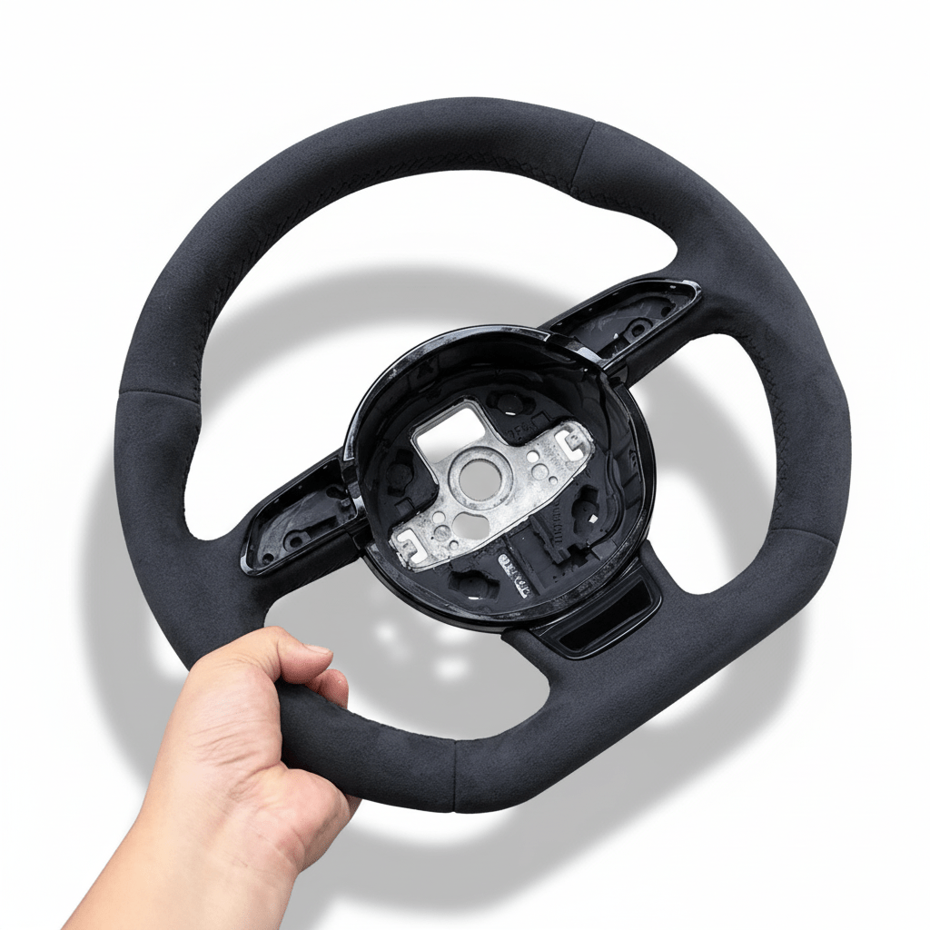 Audi Flat - Bottom Full Alcantara Steering Wheel - Jonparts