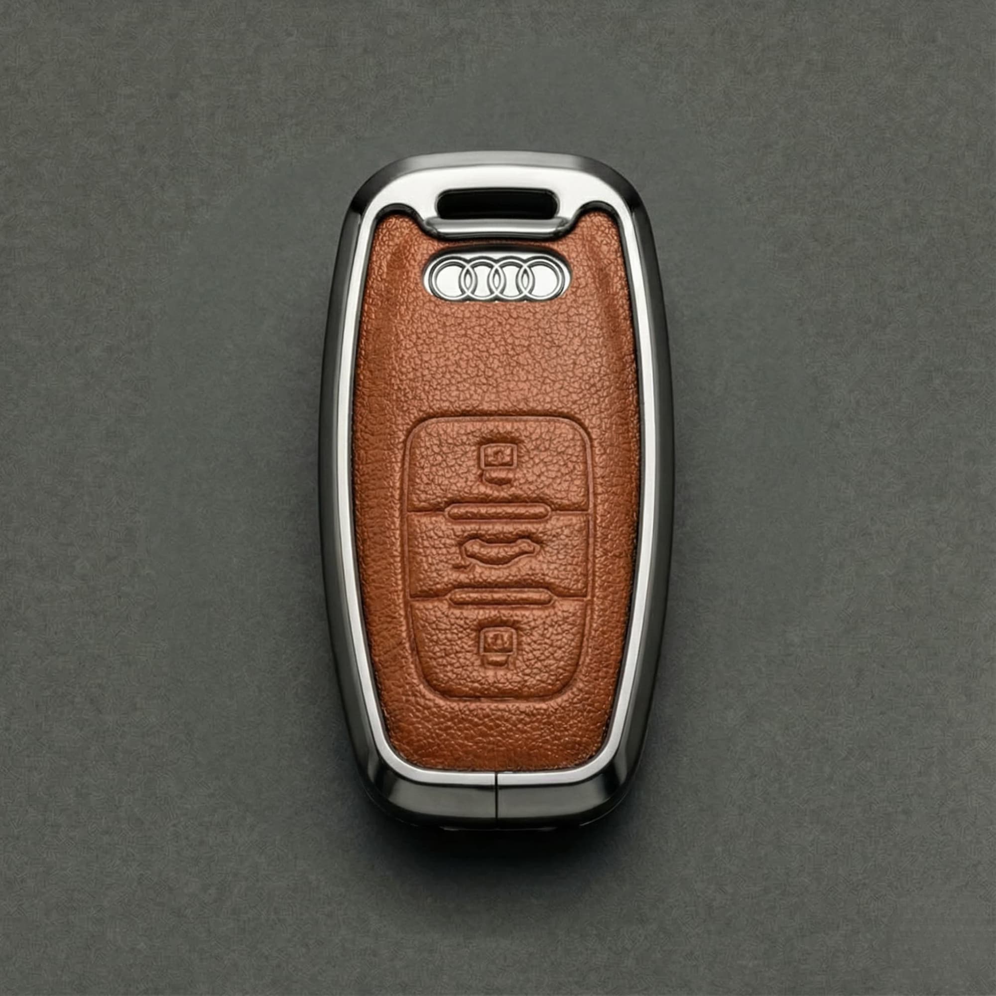Audi key cover alloy A-Type in brown