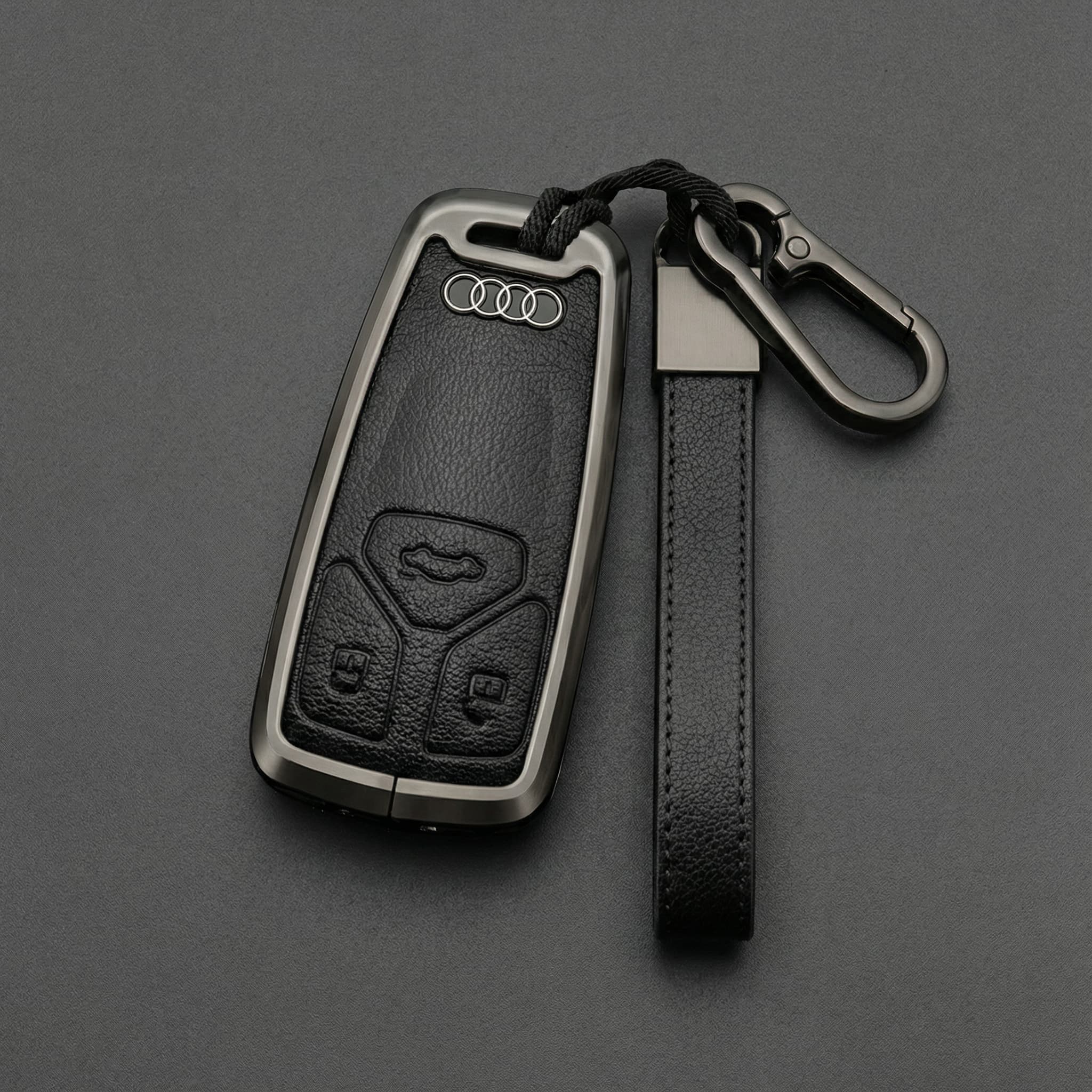 Audi key cover B-Type alloy in black