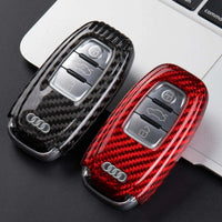 Audi carbon fiber key fob cover, view 3