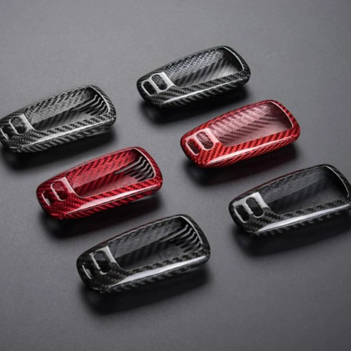 Audi carbon fiber key fob cover, view 5