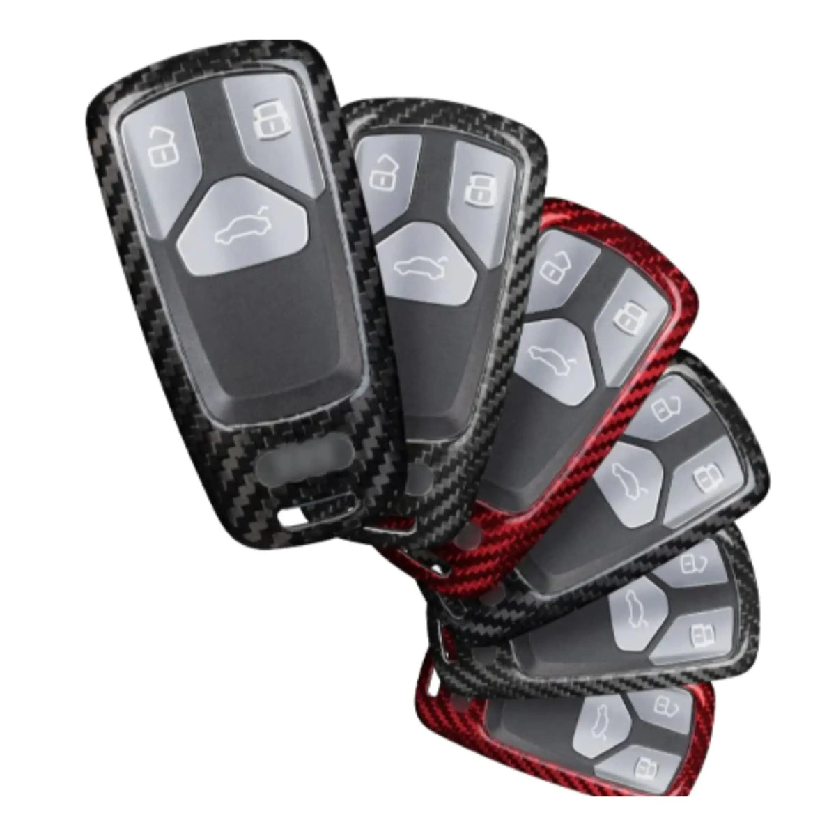 Audi carbon fiber key fob cover, view 6