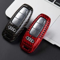 Audi carbon fiber key fob cover, view 2