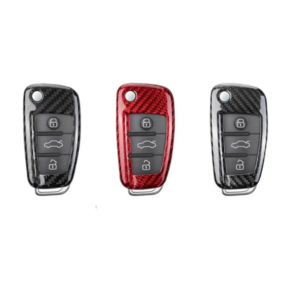 Audi carbon fiber key fob cover, view 6