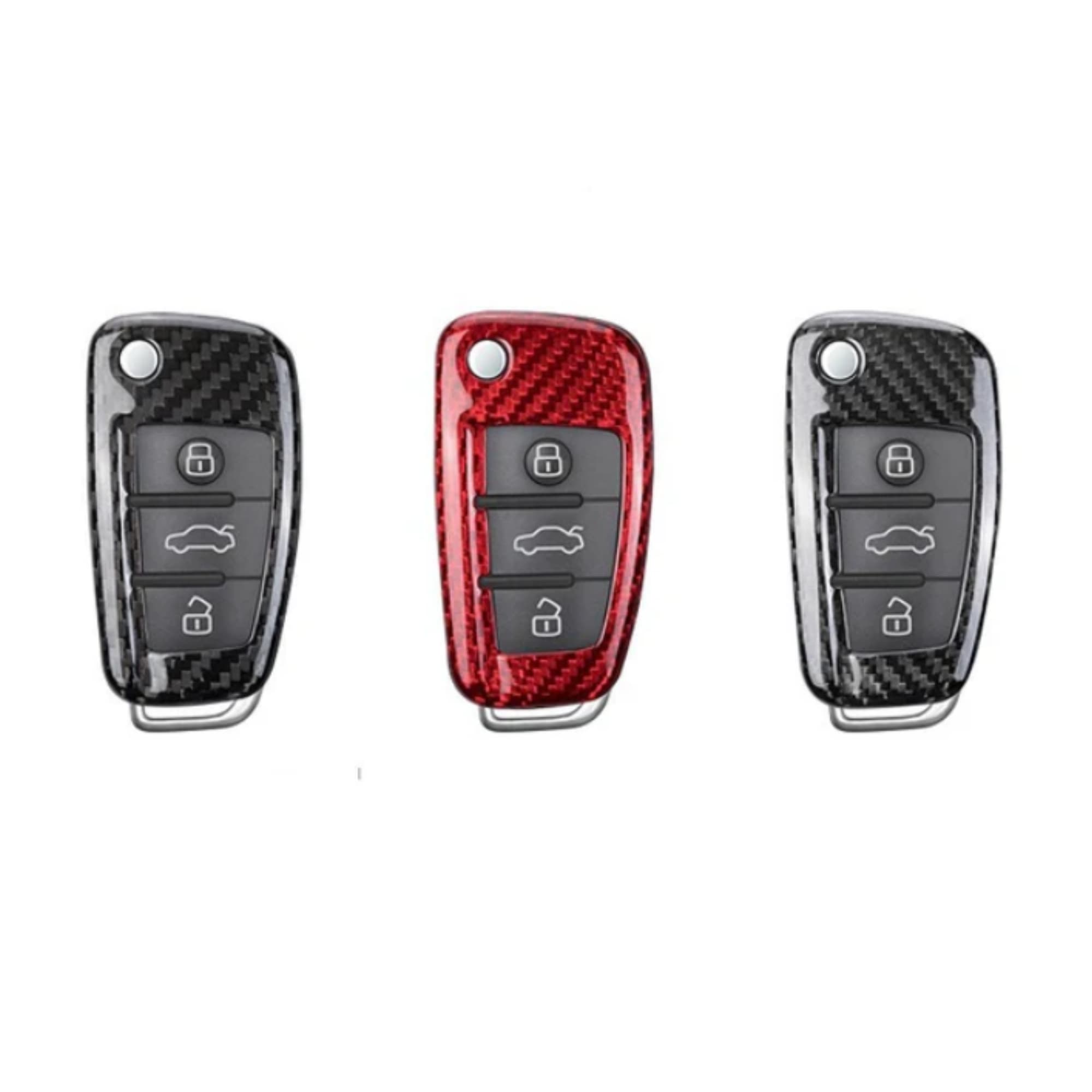 Audi Key Cover – Carbon Fiber Key Fob Case | Style D - Jonparts