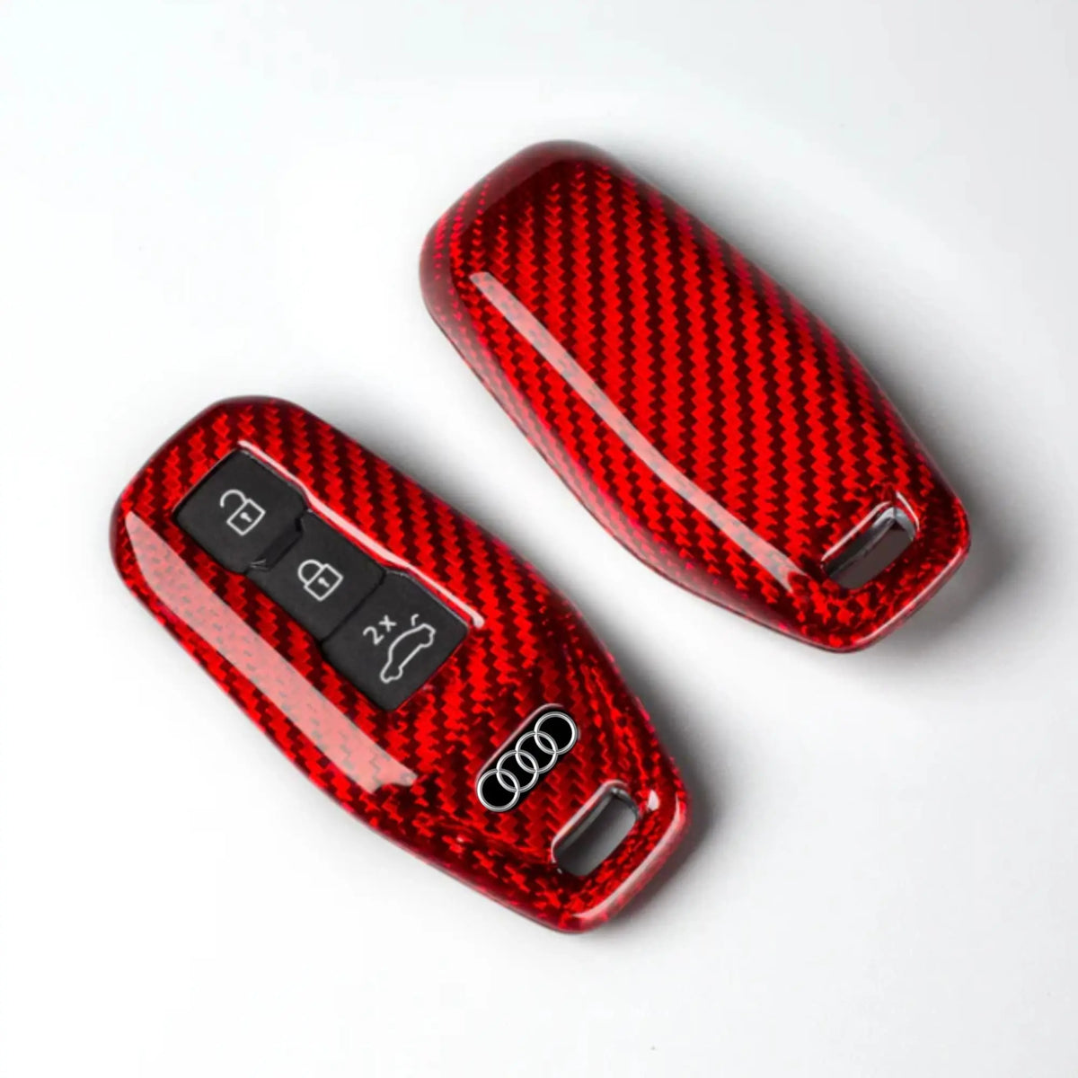 Audi carbon fiber key fob cover, view 3