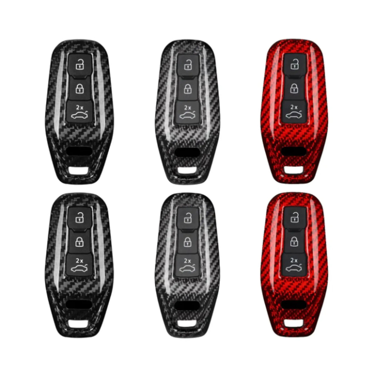 Audi carbon fiber key fob cover, view 7