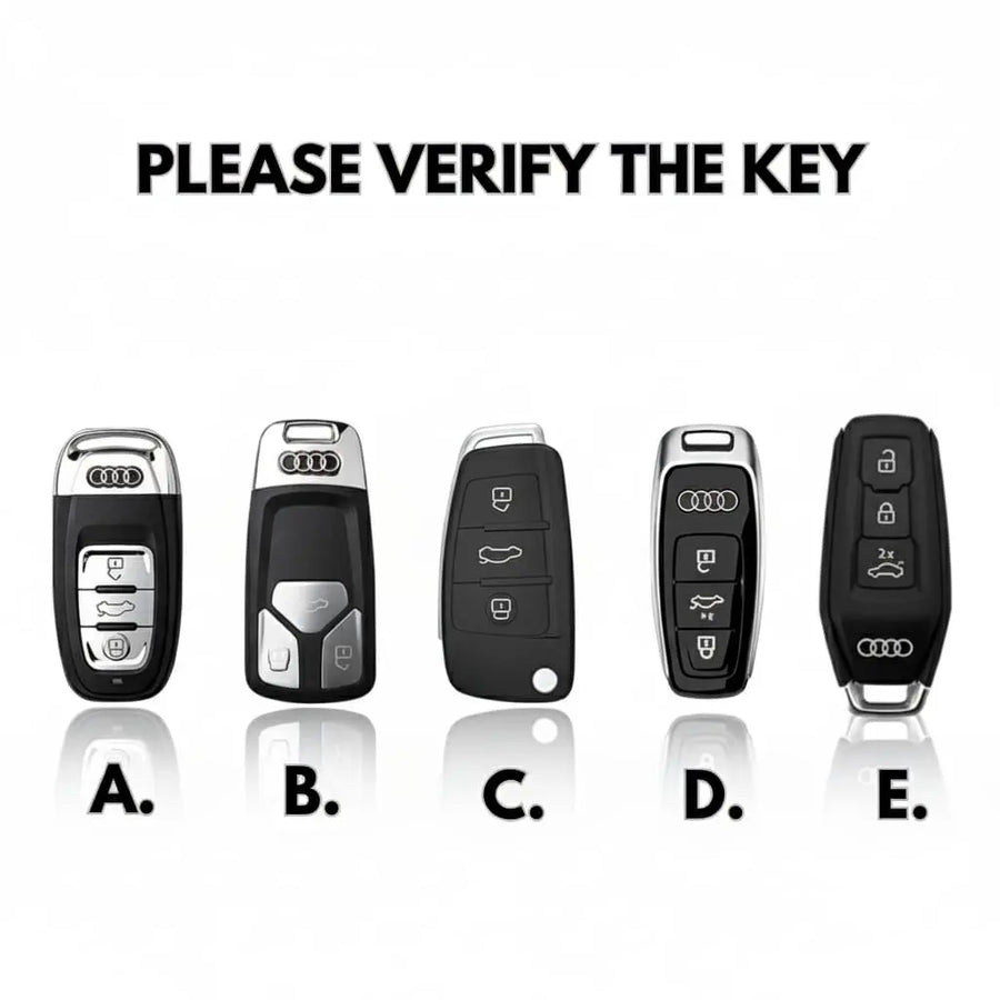 Audi key fob type guide - compare your key shape before ordering