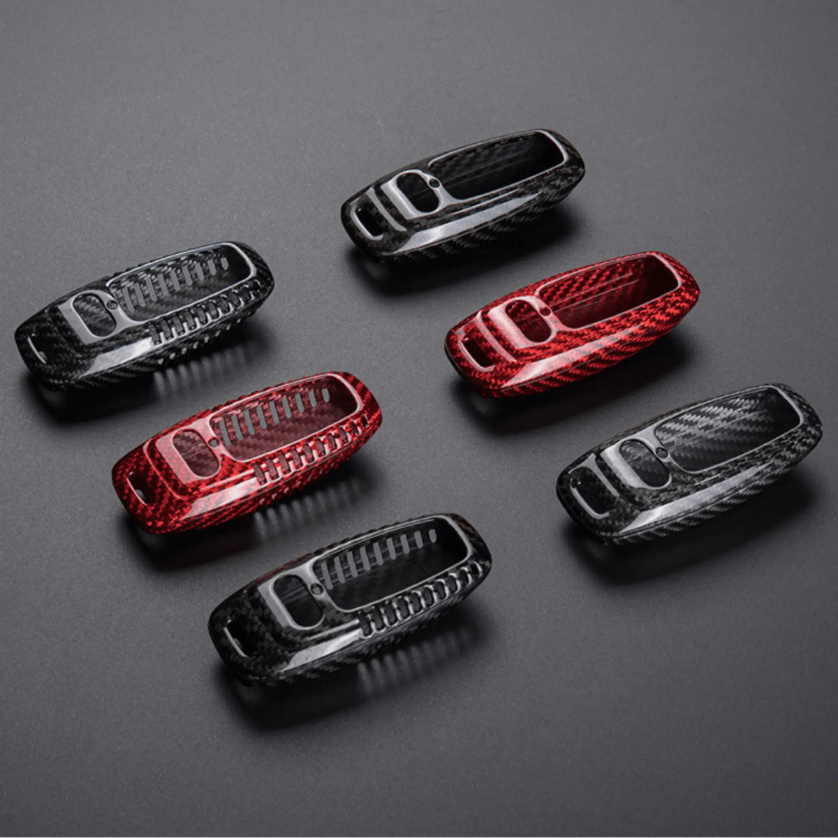Audi carbon fiber key fob cover, view 12
