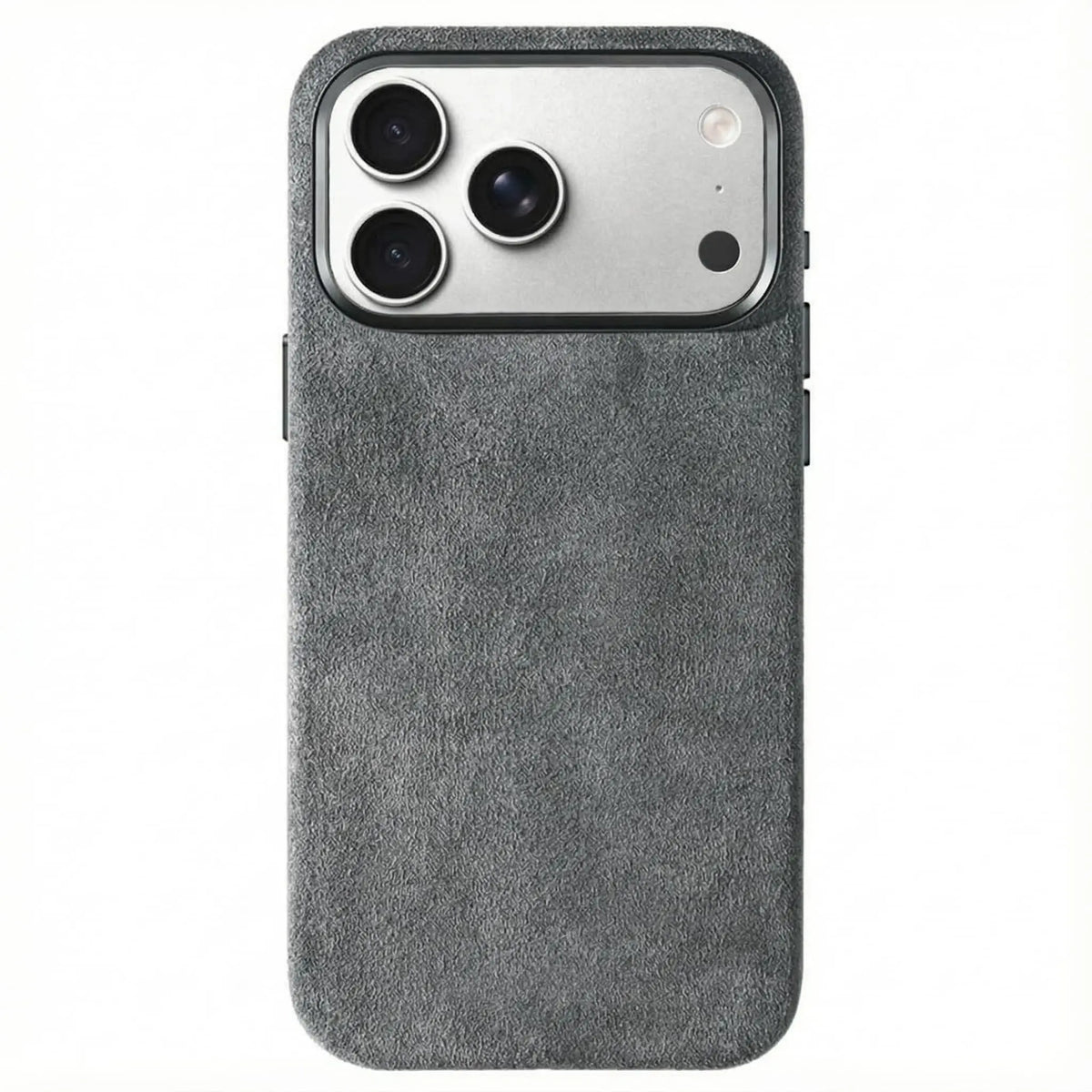 Alcantara suede iPhone Case in light grey