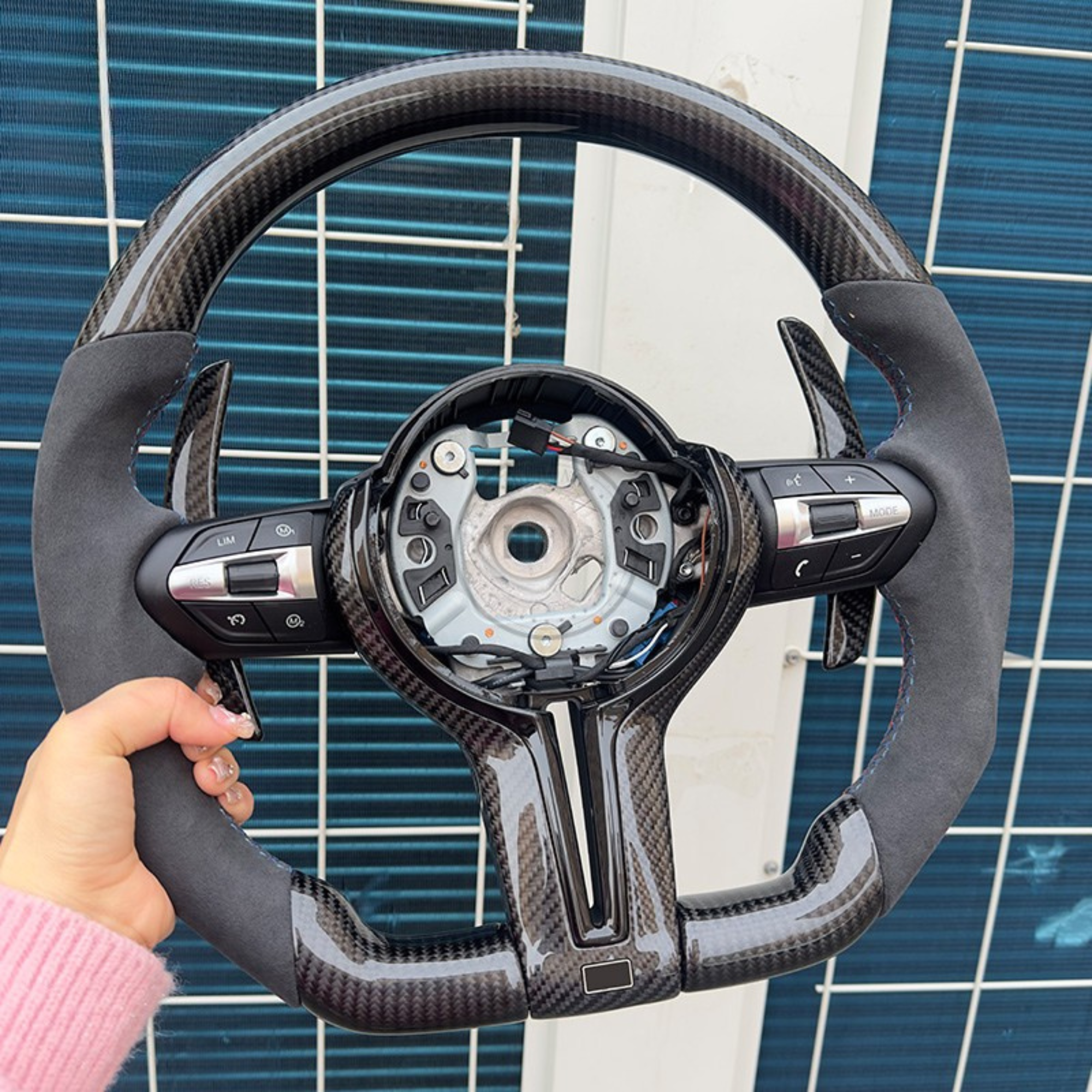 BMW Flat Bottom Steering Wheel – Carbon Fiber & Alcantara for M3, M4