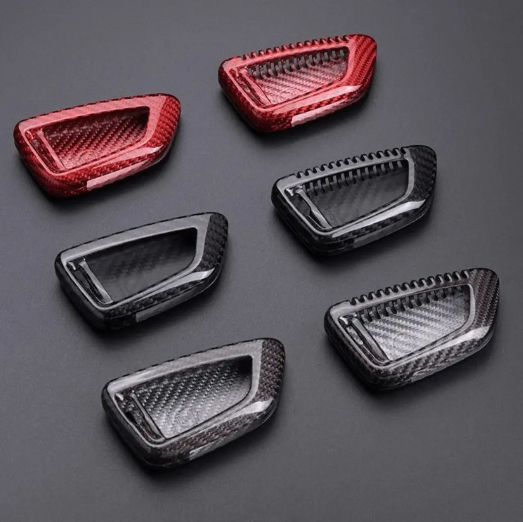 BMW carbon fiber key fob cover, view 5