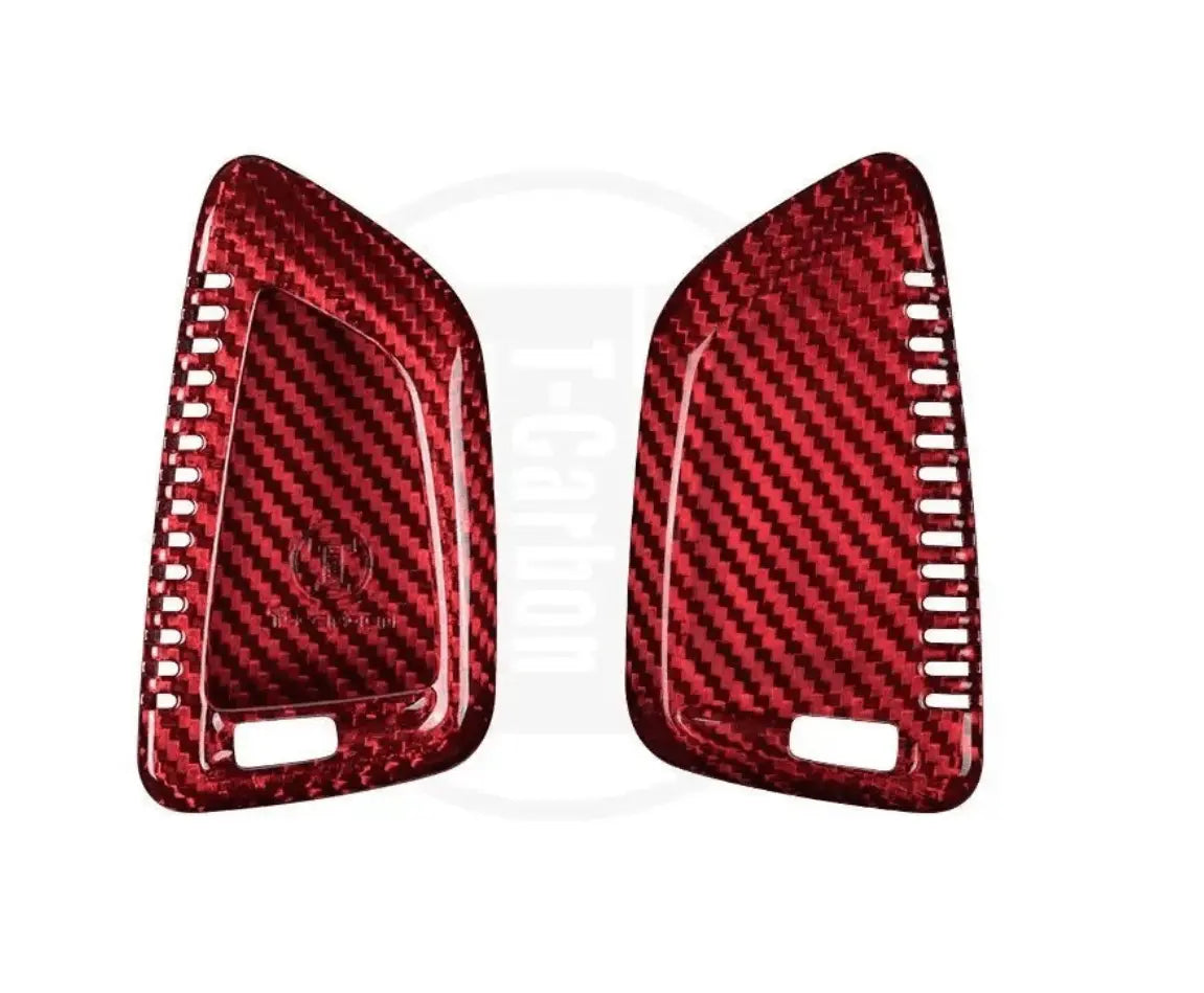 BMW carbon fiber key fob cover, view 10