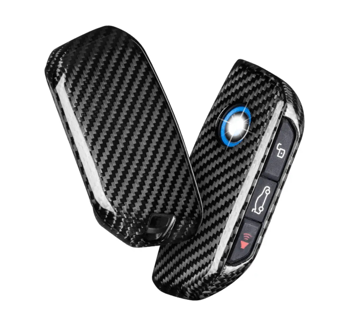 BMW carbon fiber key fob cover, view 4