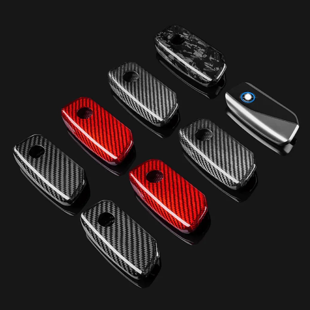 BMW carbon fiber key fob cover, view 5