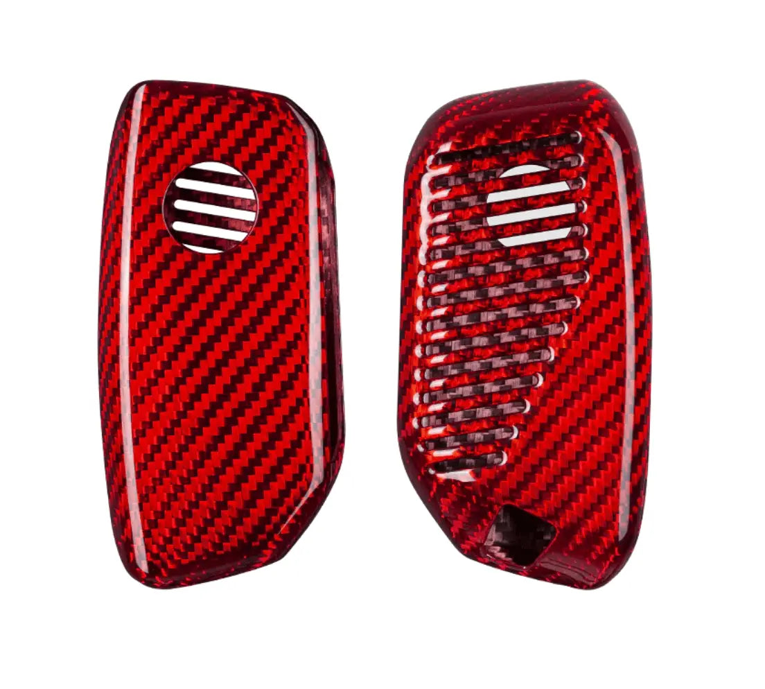 BMW carbon fiber key fob cover, view 10