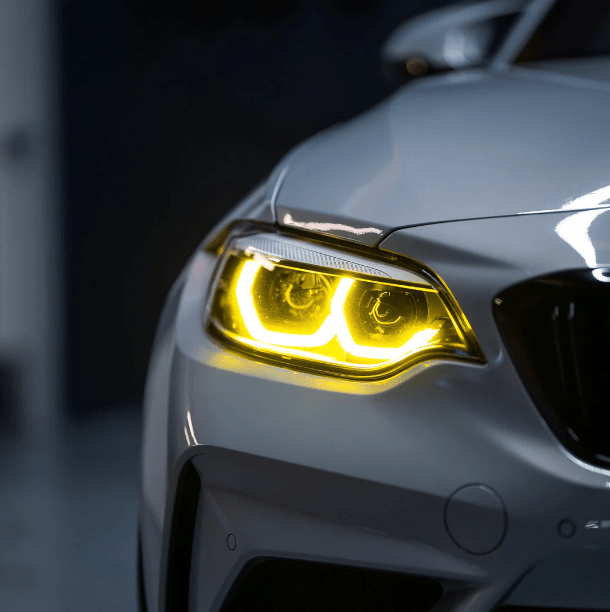 BMW F32 4 Series CSL Yellow DRL LED upgrade, enhancing the aesthetic appeal of your vehicle’s headlights.