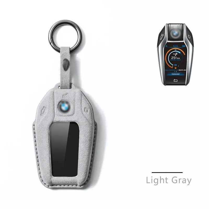BMW Alcantara suede key fob cover, view 7