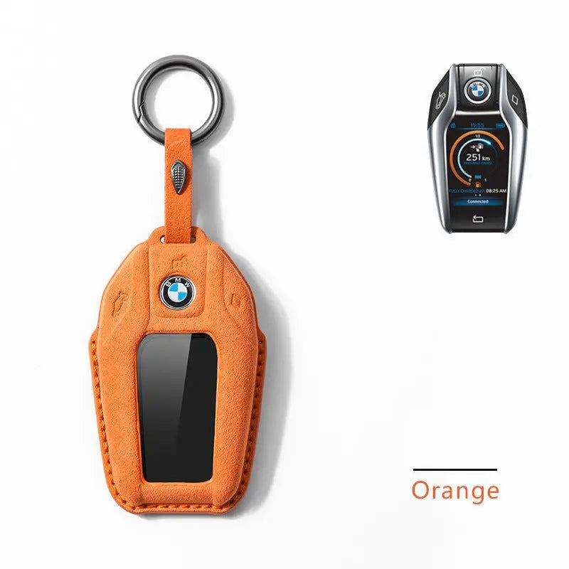 BMW Alcantara suede key fob cover, view 4