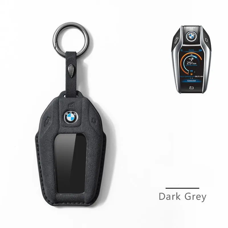 BMW Alcantara suede key fob cover, view 6